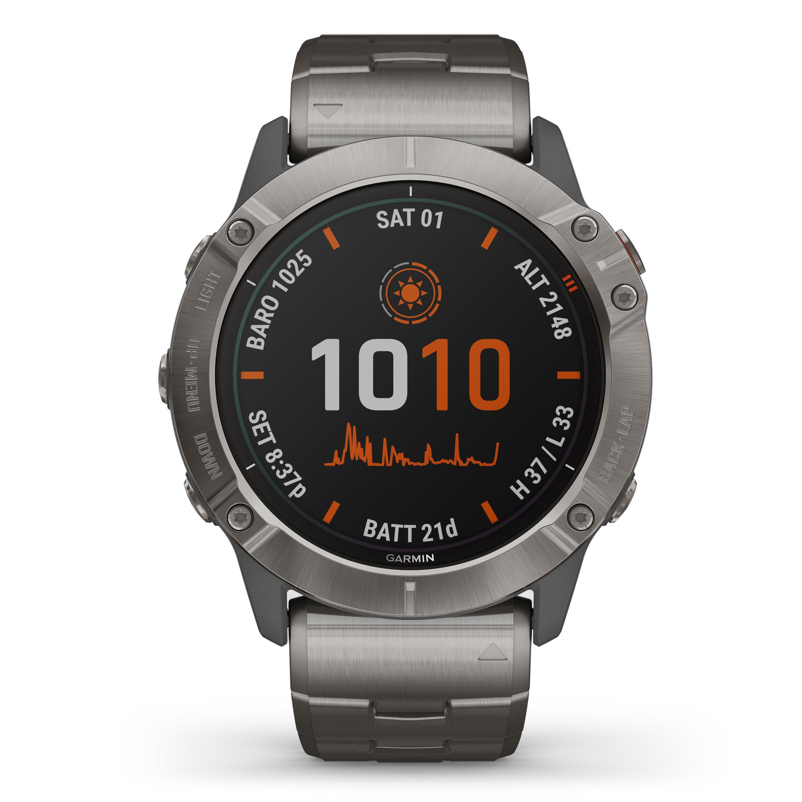 Garmin Fenix 6X Pro Solar Edition Titanium Watch